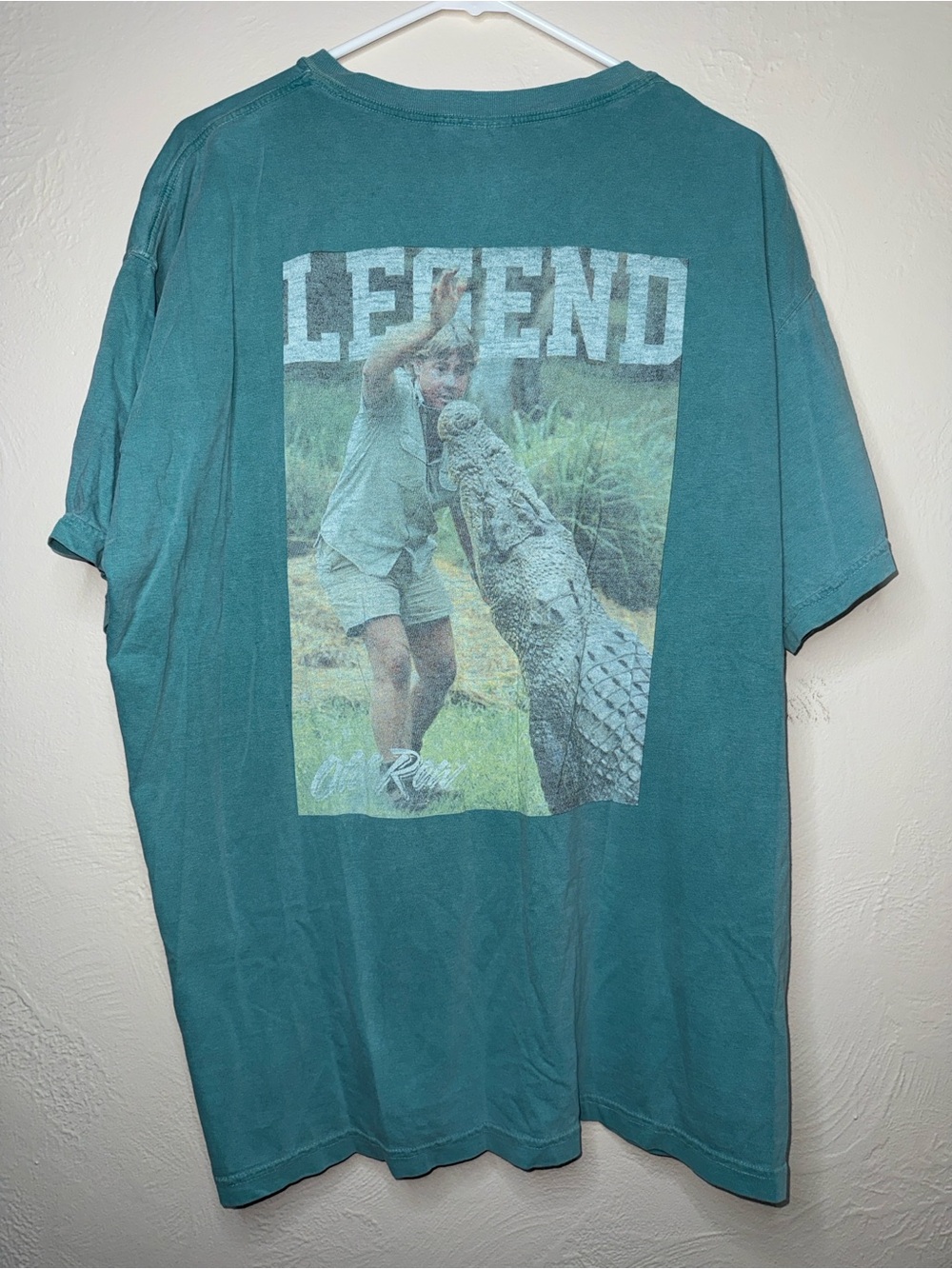 Comfort Colors Steve Irwin‎ Graphic Tee XL Blue Oversized Heavyweight Shirt